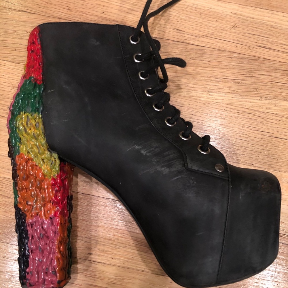 Jeffrey Campbell Lita Back Drip platform booties